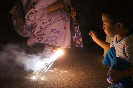 夏の想い出、最後の想い出、花火！！