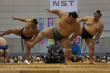 平成26年夏巡業・大相撲新潟場所　三役揃い踏み