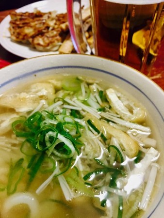 生姜と葱のうどん